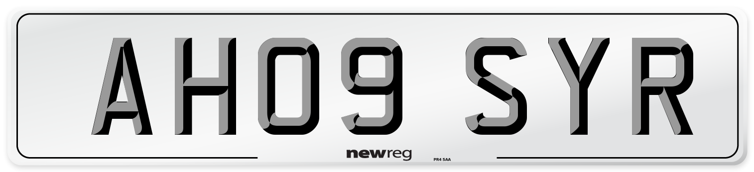 AH09 SYR Number Plate from New Reg